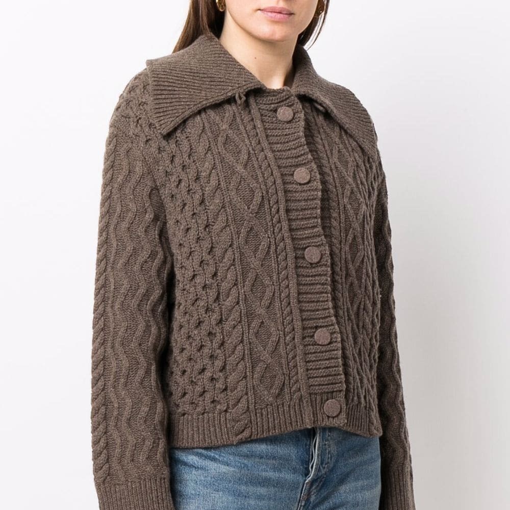 Axel Arigato cable knit button up cardigan S